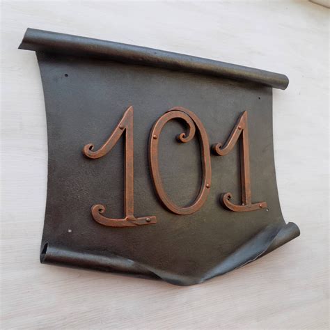 metal scroll house numbers|Metal Scroll House Number .